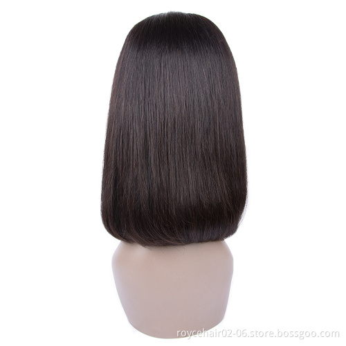 Wholesale 10 Inch Colored Hair Wig 100% Peruvian Human Hair Highlight 1b/27 Color Hair Lace Front Bob Wig